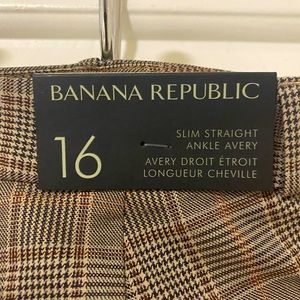 Banana Republic Plaid Ankle Trousers - US size 16
